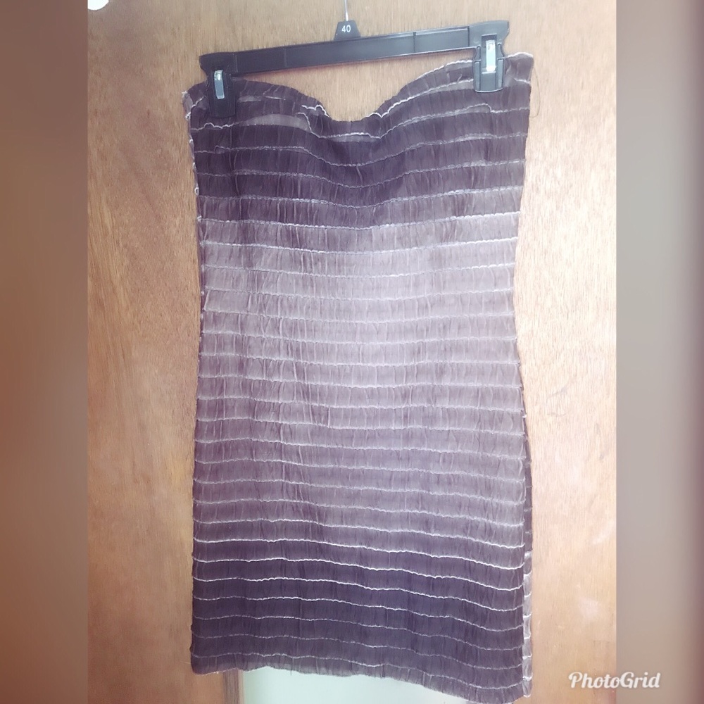 Strapless mini wrap dress